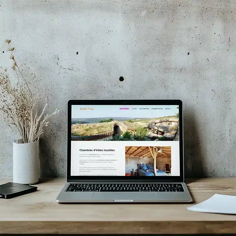 Écran notebook site Internet Les Kasalas